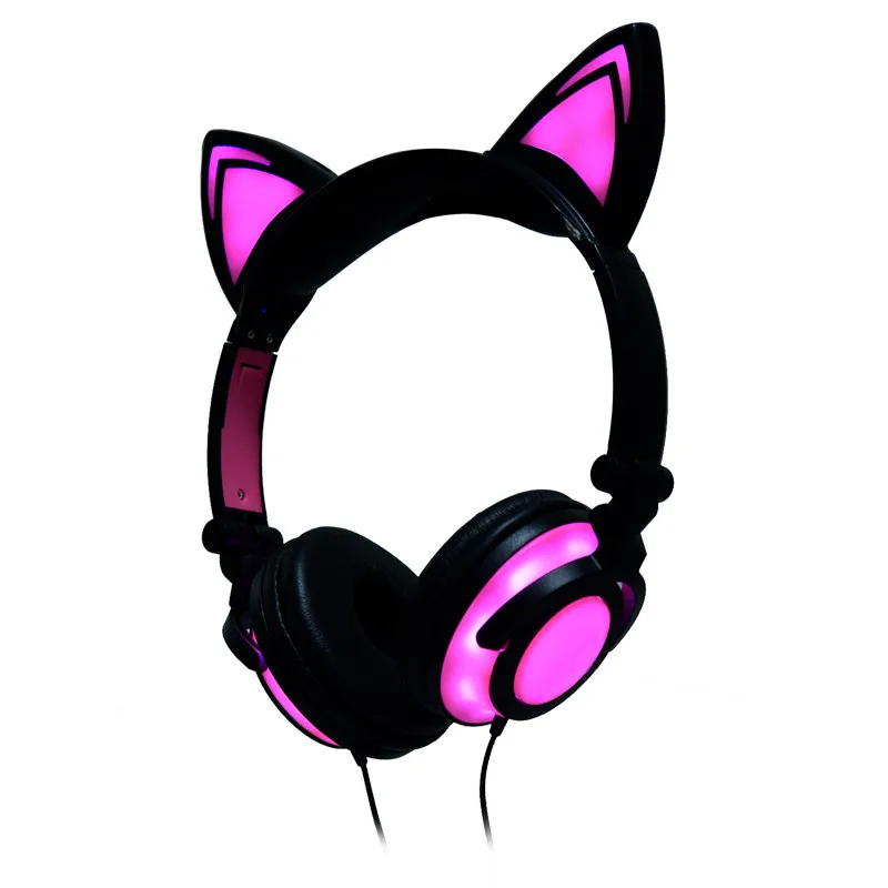

Cat ear headphone with Led glowing private model for children gift kids headsets