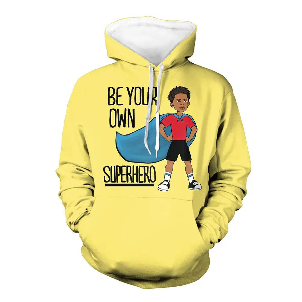 

2021 New Arrivals Custom Logo Hoodie For Women Men Fashionable Cartoon Boy Print Crewneck Sweatshirts Pullover Hoodies, Customized color