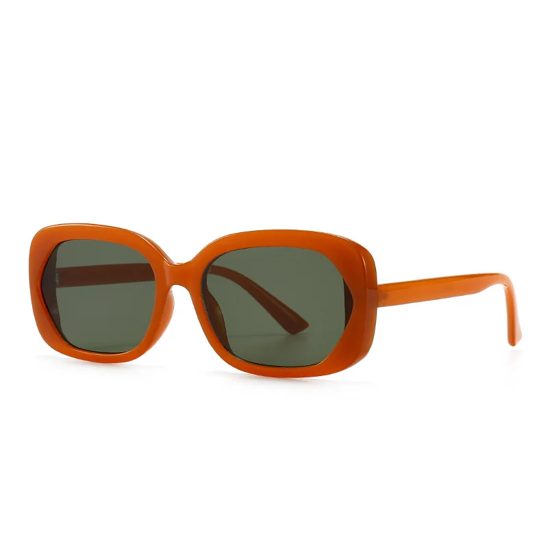 

American popular 2021 women fashion trendy square pc frame and oval lens girls shades sunglasses with custom logos