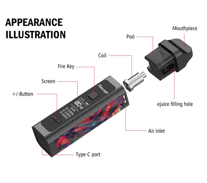 Polarnight new design vape pen 1500mAh battery match refillable pod for wholesaler and distributor