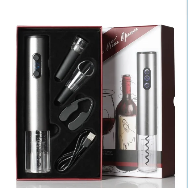 

SUNWAY Best Selling Amazon Rechargeable Wine Opener Electric Corkscrew Set Direct From Factory