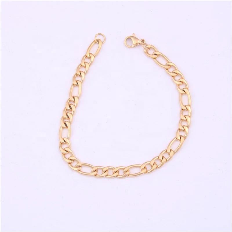 

fashion Stainless Steel 18K Gold Plated Chain Bracelet Design Jewelry Wholesale