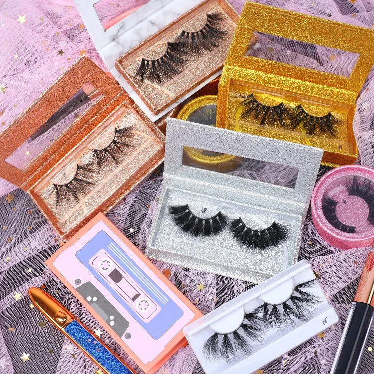 

25 Mm Lashes Wholesale Private Label Box Hair False Eyelashes 3d Faux Mink Lashes With Custom Packaging