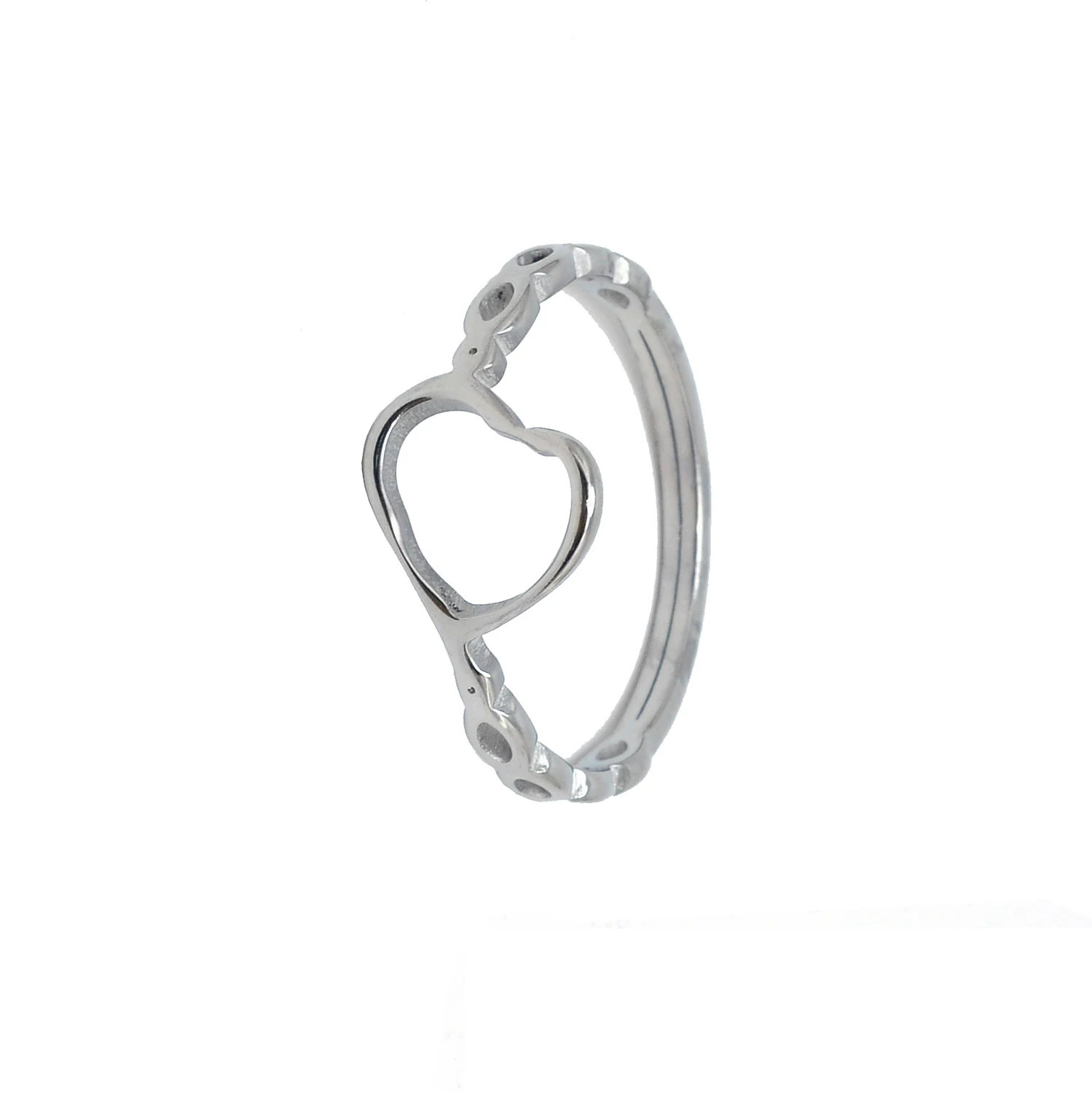 

YAZKY 2021 New Fashion Simple Women Ring 316L Stainless Steel Jewelry Heart Shape