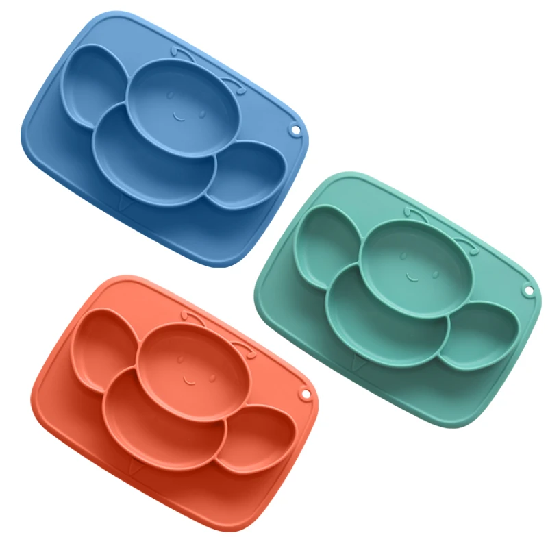 

LULA Baby Divided Portion Plates Silicone Suction Cup Plates for Babies and Toddlers