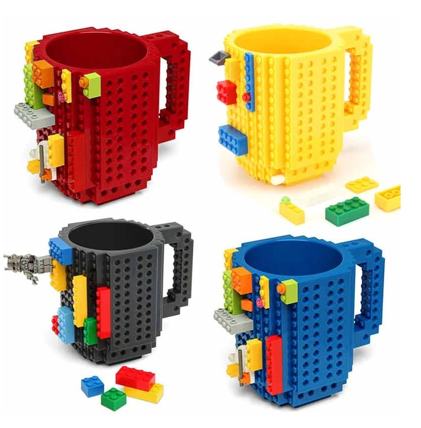 

Coffee Mug Build-On Brick Mug Type Building Blocks Cup DIY Block Puzzle Mug, Mixed