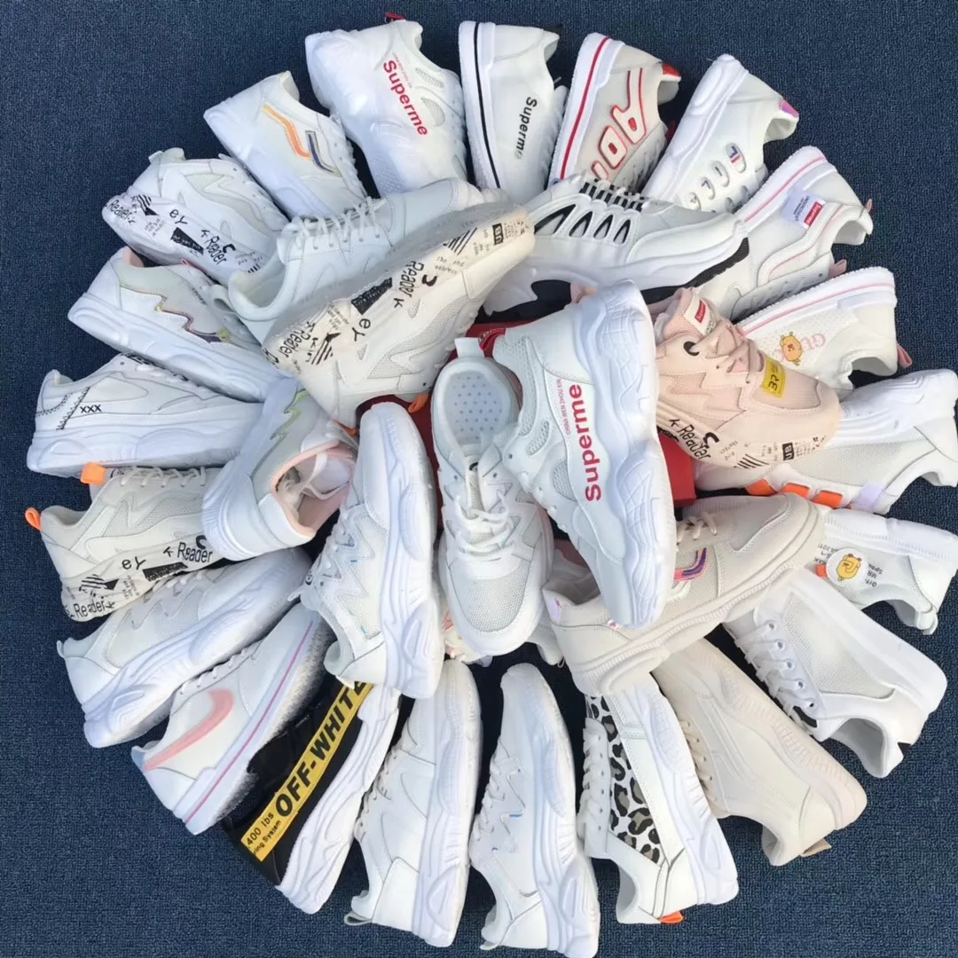 

lNew High Quality White Women's Sports Shoe Fashion Mesh Breathable Non-Slip sneakers Ladies Outdoor Casual Shoes, Mixed colors