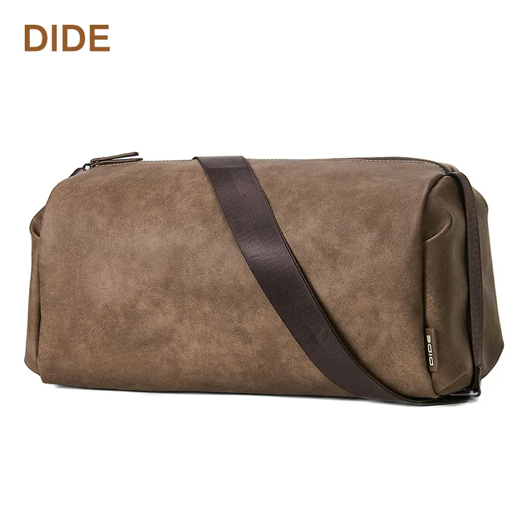 

Large capacity men waterproof leather travel duffel bag
