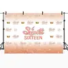 Photography Backdrop Rose Gold Birthday Background Sweet Sixteen Party Decorations
