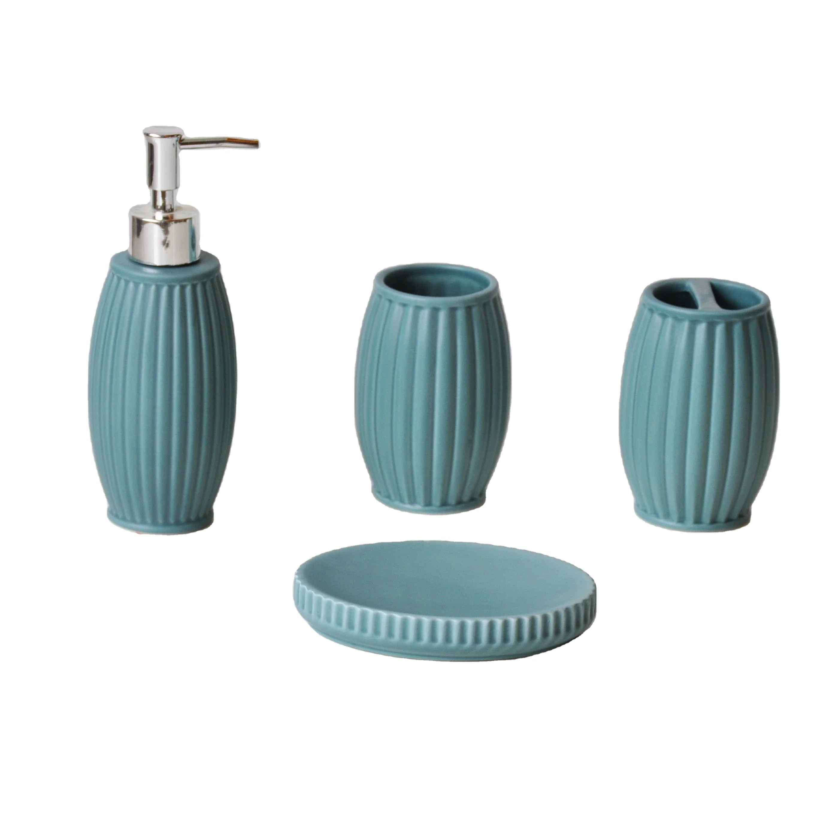 

Elegant Blue Household Ceramic Bathroom Accessories Hotel Decoration Sets, Blue or as your request