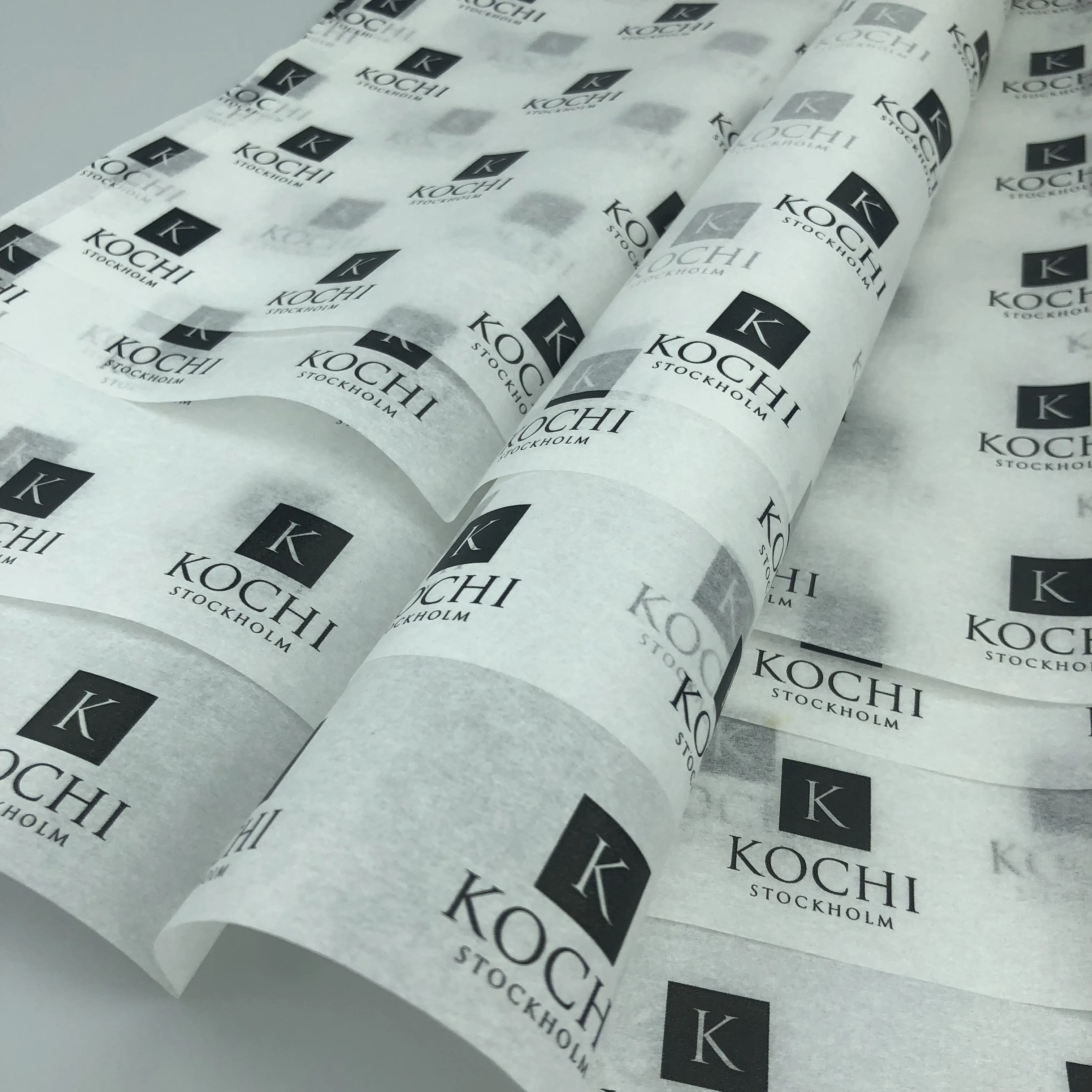 
Best Selling 17gsm 75*50cm black logo white tissue wrapping paper malaysia 