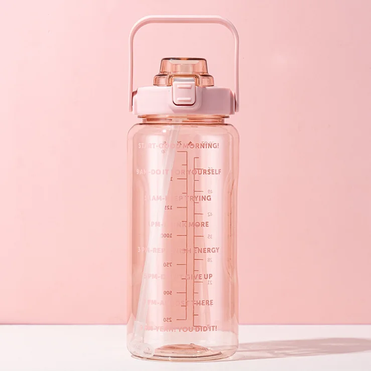 

Top Supplier Motivational Plastic Water Bottle Large Capacity Sports Water Bottle Removable Strainer Customizable Drinkware