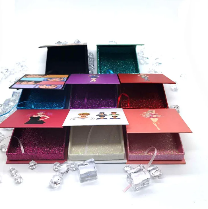 

Wholesale Custom Create Eyelashes Own Brand Packaging Boxes 3d Lashes Synthetic Fiber Silk Eyelashes Vendor, Black