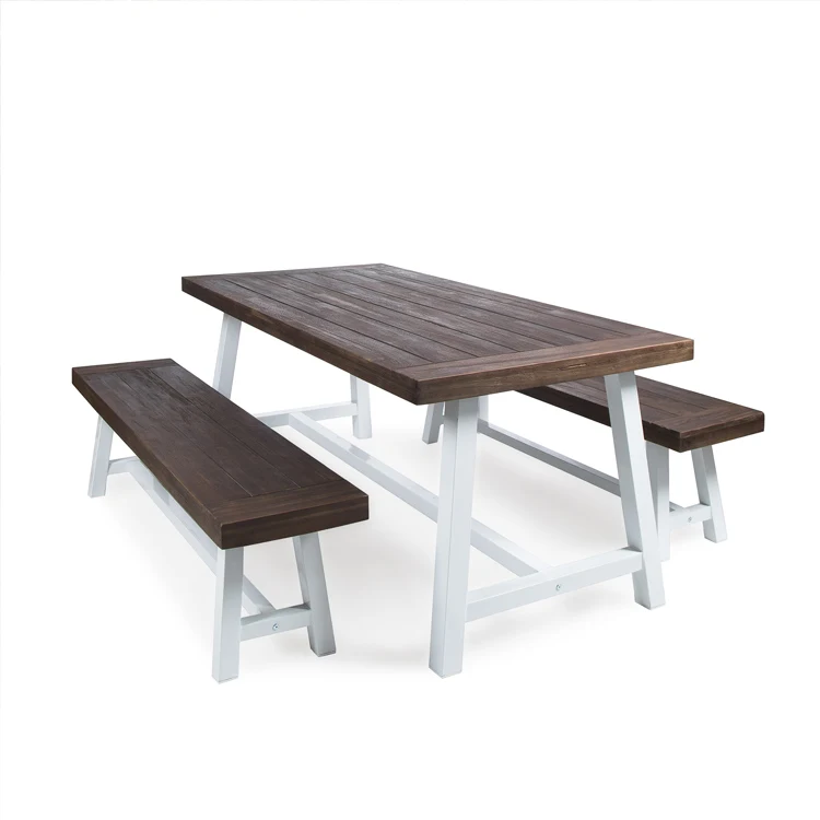 

outdoor furniture 3 Piece garden wood dining set