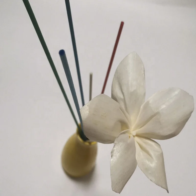 

most popular hand made sola flower with reed diffuser stick, Natural white