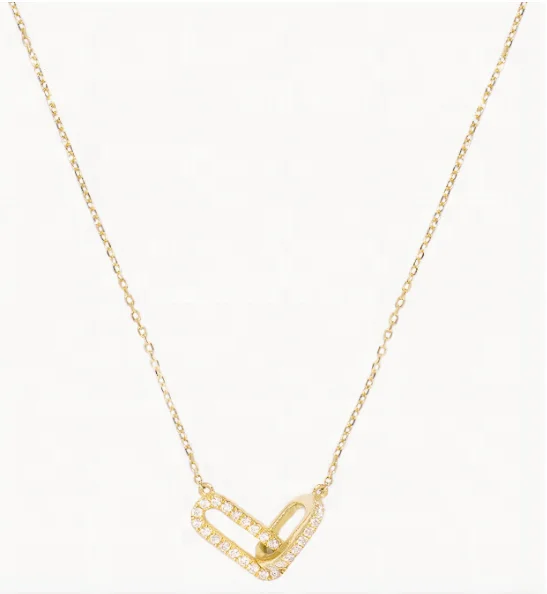 

2022 Hot Sale Double Ring Lock Double Layer Necklace Jewelry Woman Geometric Square Clavicle Chain Factory Wholesale