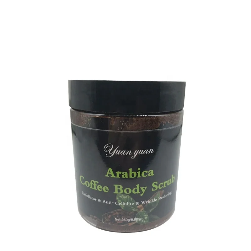 

High quality skin care Arabica Coffee face body scrub for skin brightening and Anti-aging, Black