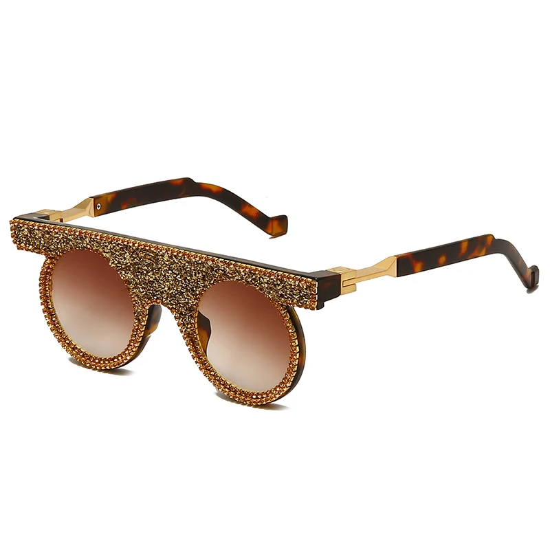 

Twooo 1786 Trend 2021 Round Lens Cool Rhinestone Sunglasses