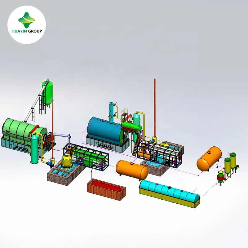 
HY-3tpd plastic scrap pyrolysis to fuel pyrolysis plant 