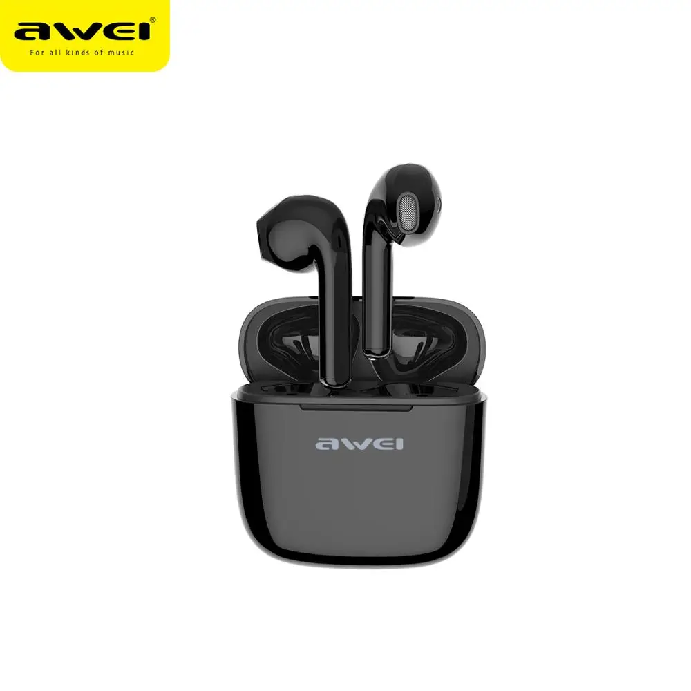 

2021 AWEI earphone brand new TWS T26 bluetooth earphone wireless earbuds factory Private mold