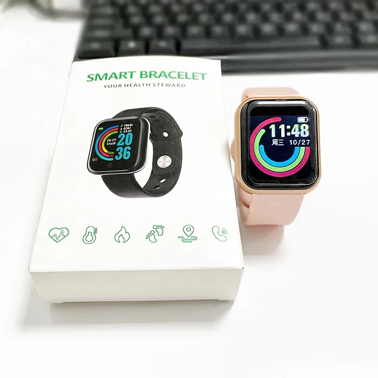 

Amazon Hot Sale Smart Watch Y68 New Wrist Bracelet Band Blood Pressure Sport Wristband Fitness Tracker D20 Smartwatch