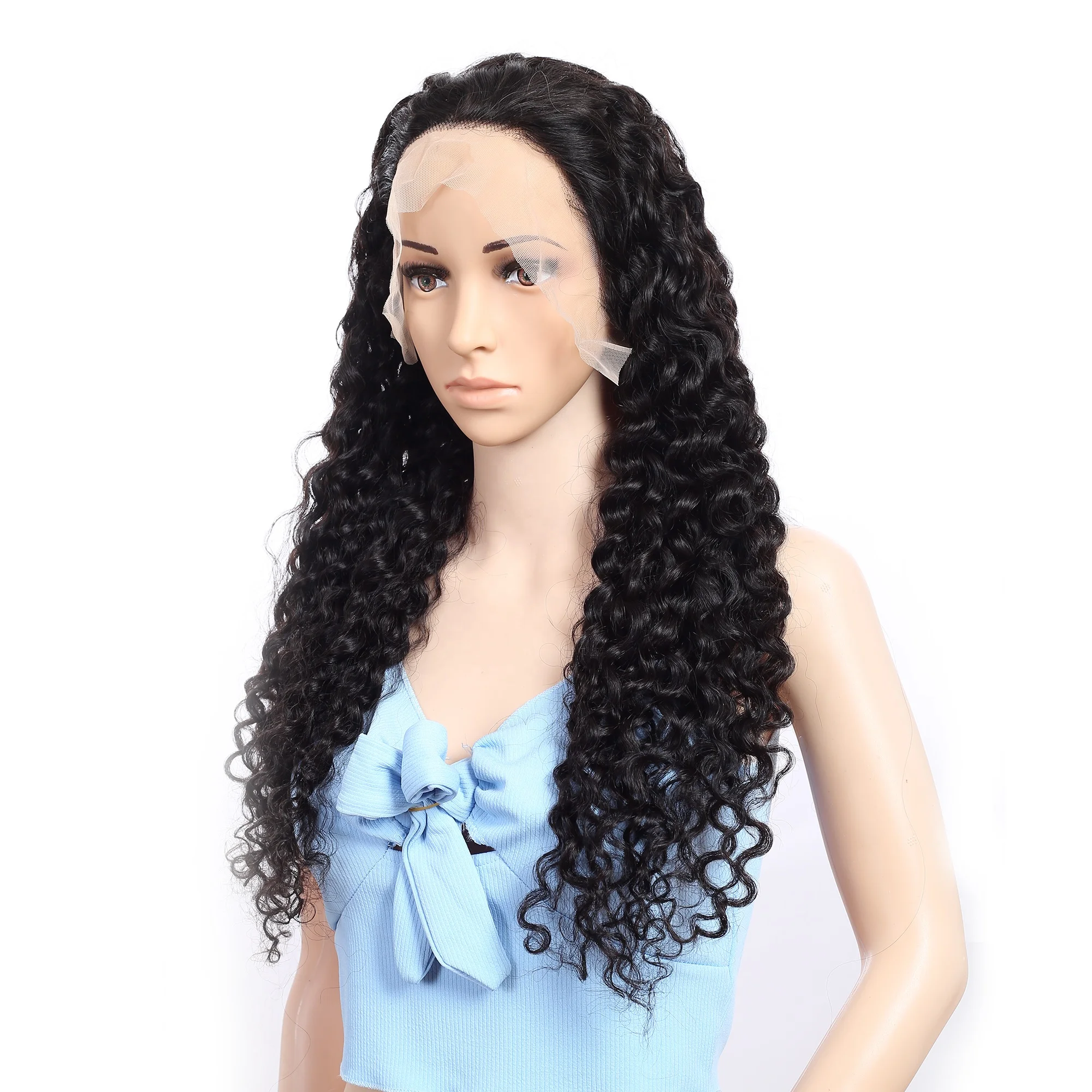 

Antimi hair Wholesale 24 inch raw remy Human Hair HD Lace Front Wigs for Black Women,100% human hair wigs water wave for Male