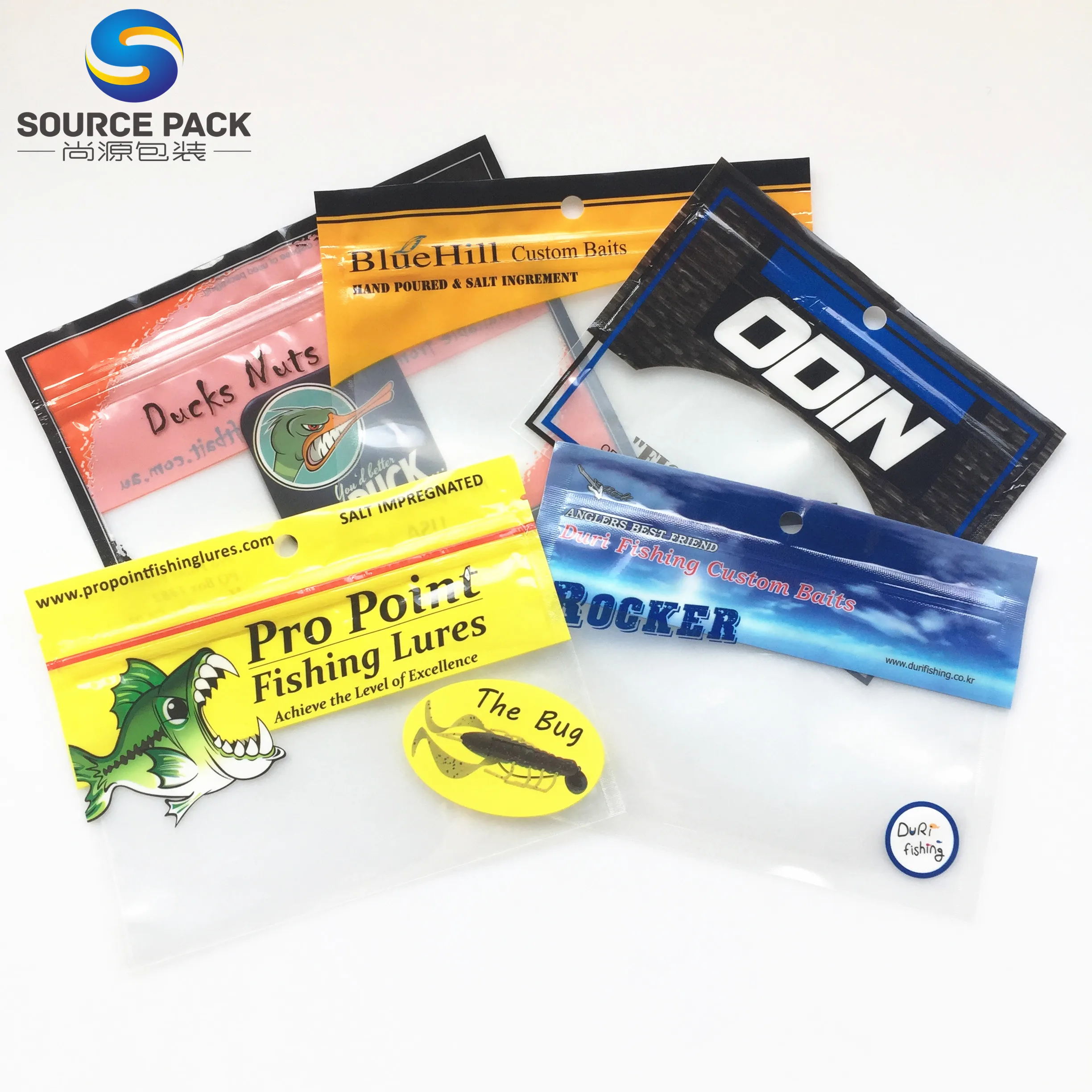 Water Proof Resealable Zip Lock Soft Plastic Fishing Lure Bag - Buy Fishing Lure Bag,Plastic ...