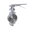 COVNA DN250 10 inch High Performance Double Offset Metal Seat Wafer Type Stainless Steel Hand Wheel Butterfly Valve