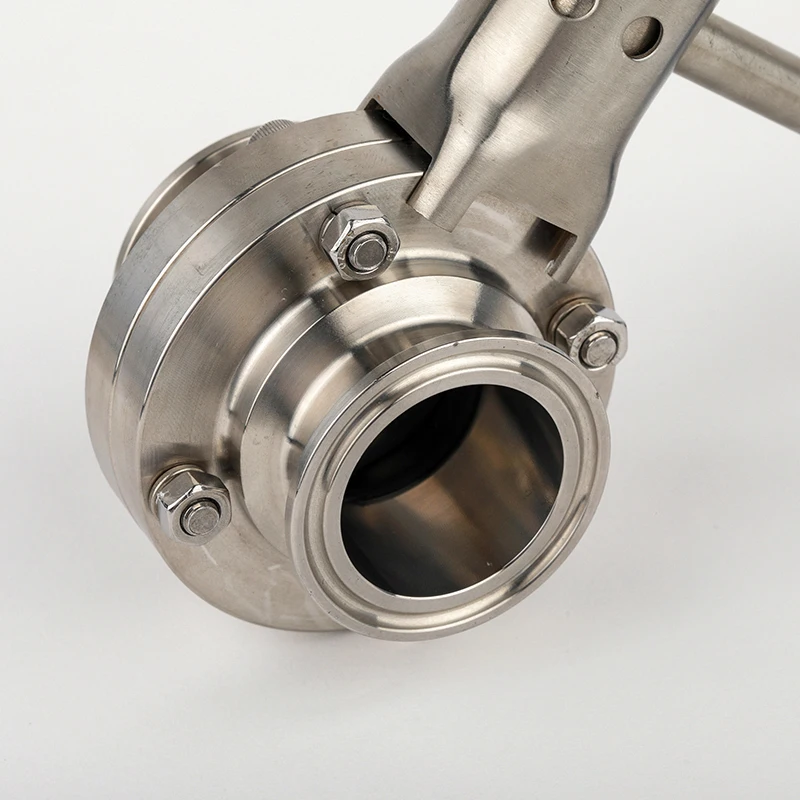 
ISO DIN IDF SS304 316 Tri clamp Butterfly Valve 