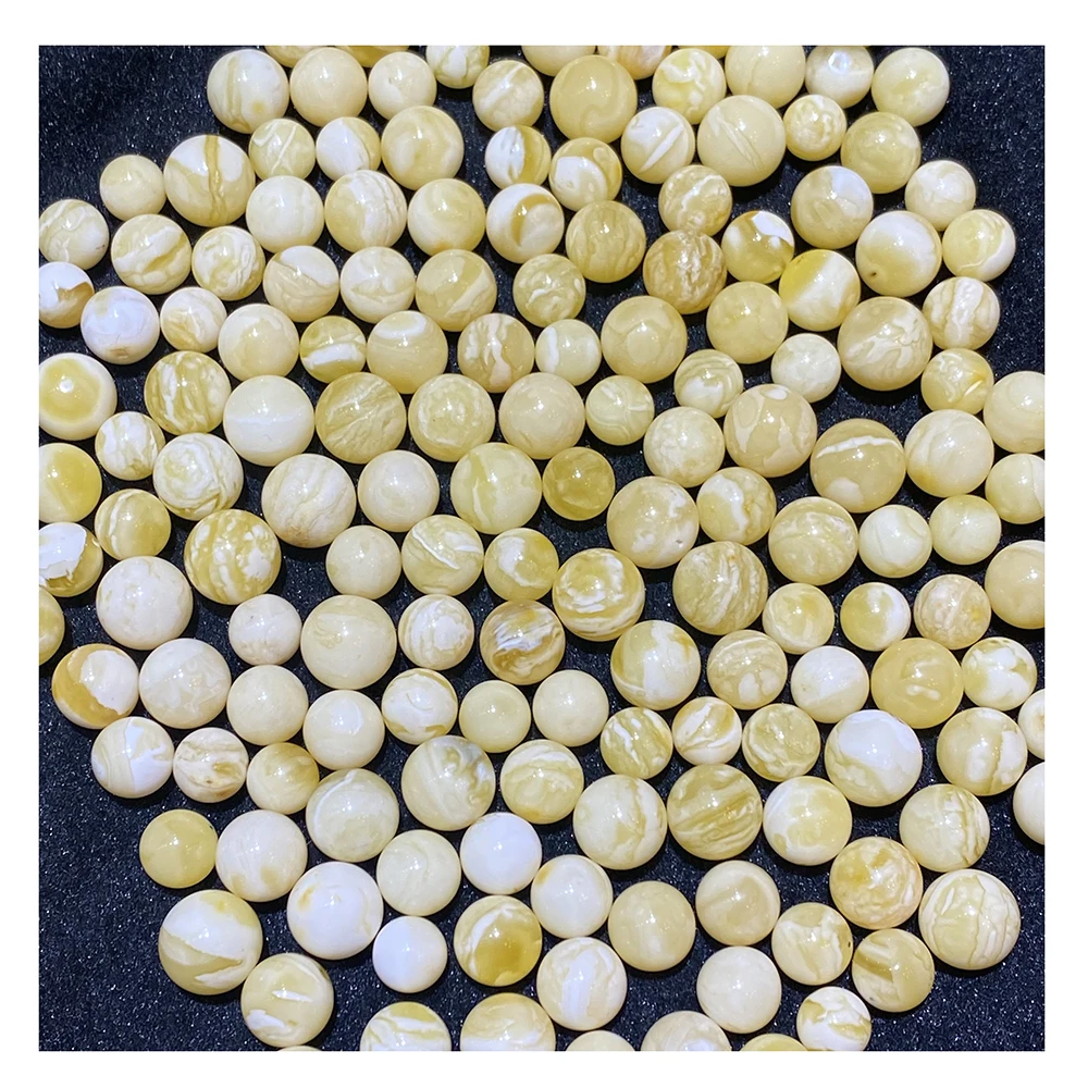 

factory outlet natural natural Baltic amber High quality Russian Amber Beads Golden White Bead diameter 10-14mm, 100% natural color