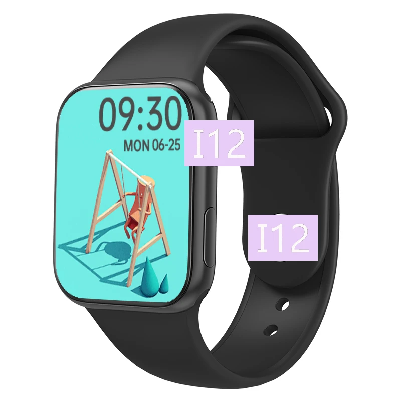 

2022 Newest Fashionable IP68 waterproof Smart Watch i12 Heart Rate Blood Pressure Blood Oxygen Fitness i12 smartwatch