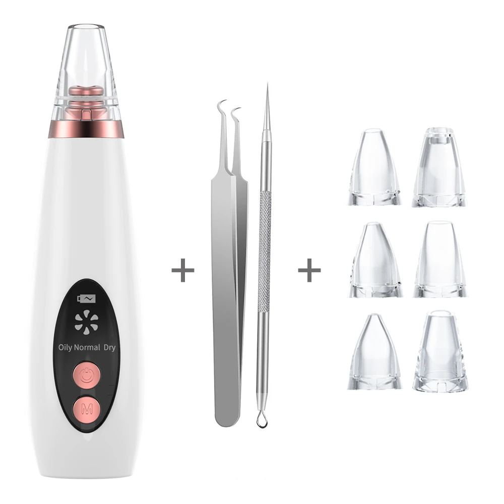 

Electronic LCD 6 Sucker Heads Facial Suction Acne Pore Cleaner Electric Pore Vacuum Blackhead Remover