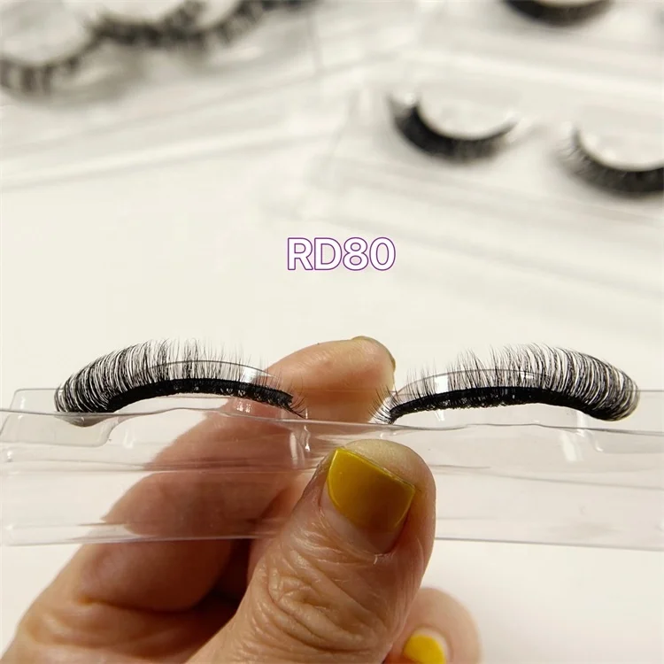 

China Sunland 15mm Russian volume lash natural russian volume strip lashes 15mm d curl Russian lashes