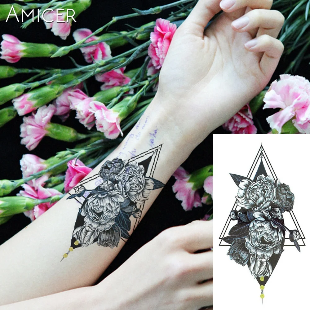 

Small wholesale personalized sexy flower temporary tattoos for women body, Cmyk