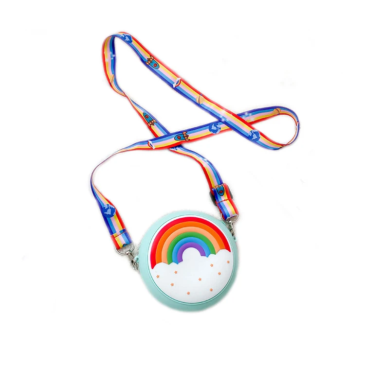

New Arrival Cute Kids Girl Rainbow Pattern Chain Bags for Baby Girls, Picture