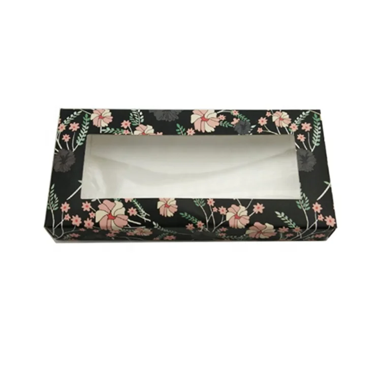 

custom label flower rectangle private logo paper eyelash boxes