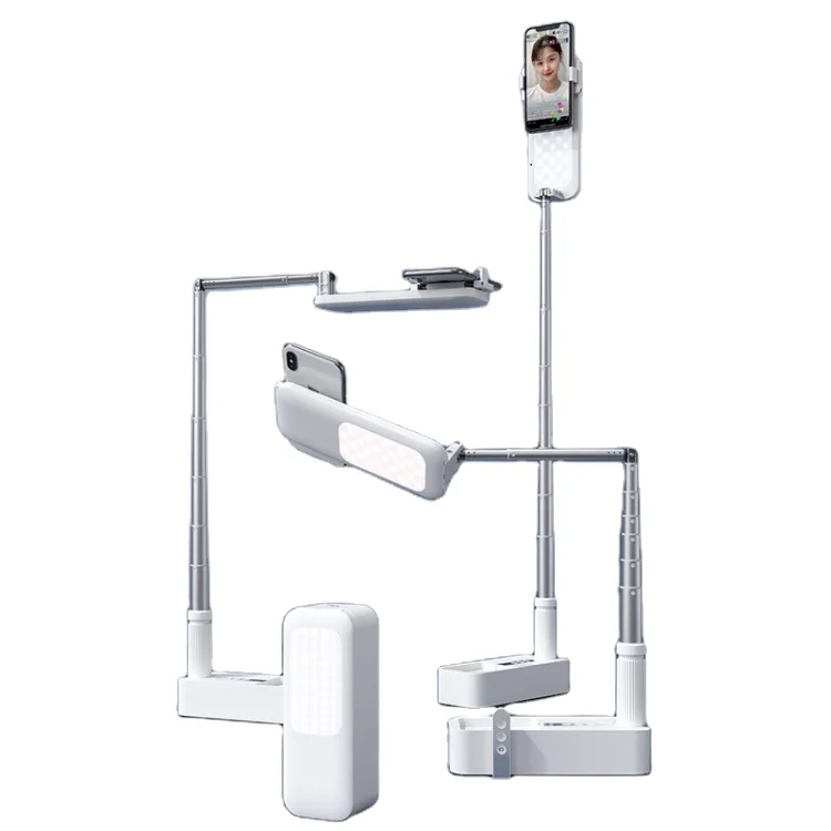 

V6 1.3m Beauty Fill Light Multi-Function Folding Outdoor Bracket Wireless Live Broadcast Bracket for Phone