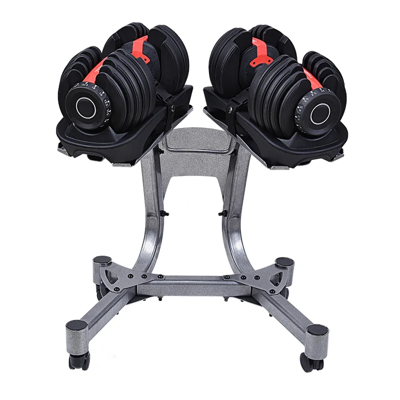 

2021 Dumbbell stand 24kg 40kg adjustable dumbbell stand rack set In stock, Black&sliver