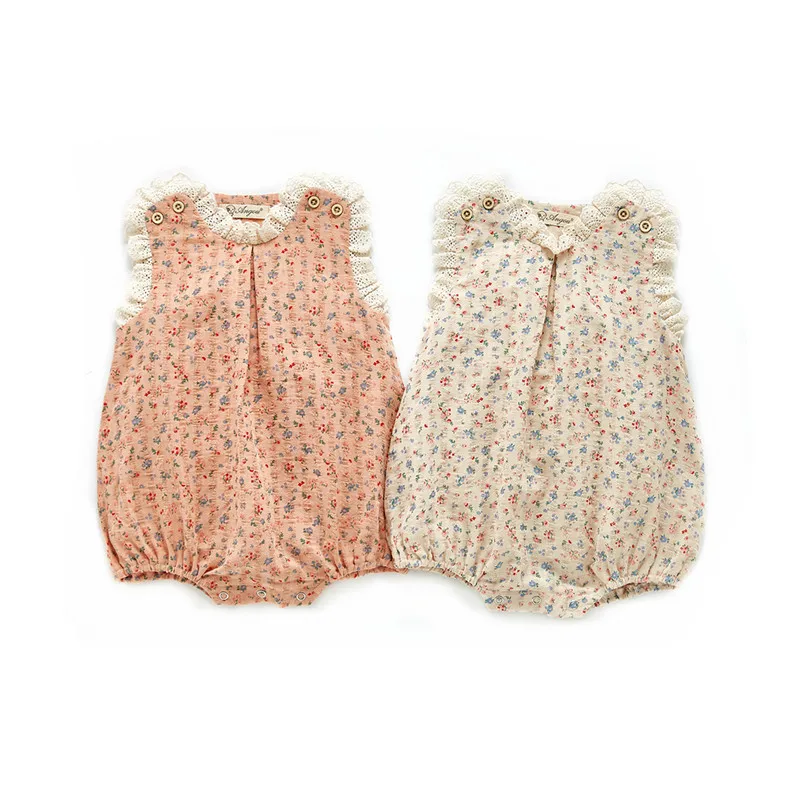 

Infant Floral Lace Romper Summer Sleeveless One-Piece Baby Romper Jumpsuit