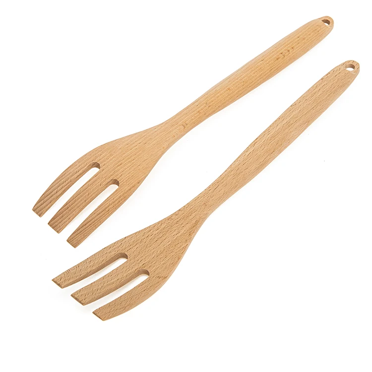 

High quality natural wooden fork made of beech wood for home and restaurant wood tableware