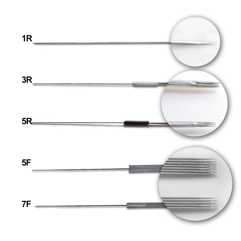 

Microblading Sterilized Disposable Tattoo Needle 1R 3R 5R 5F 7F For Permanent Makeup machine, Transparent