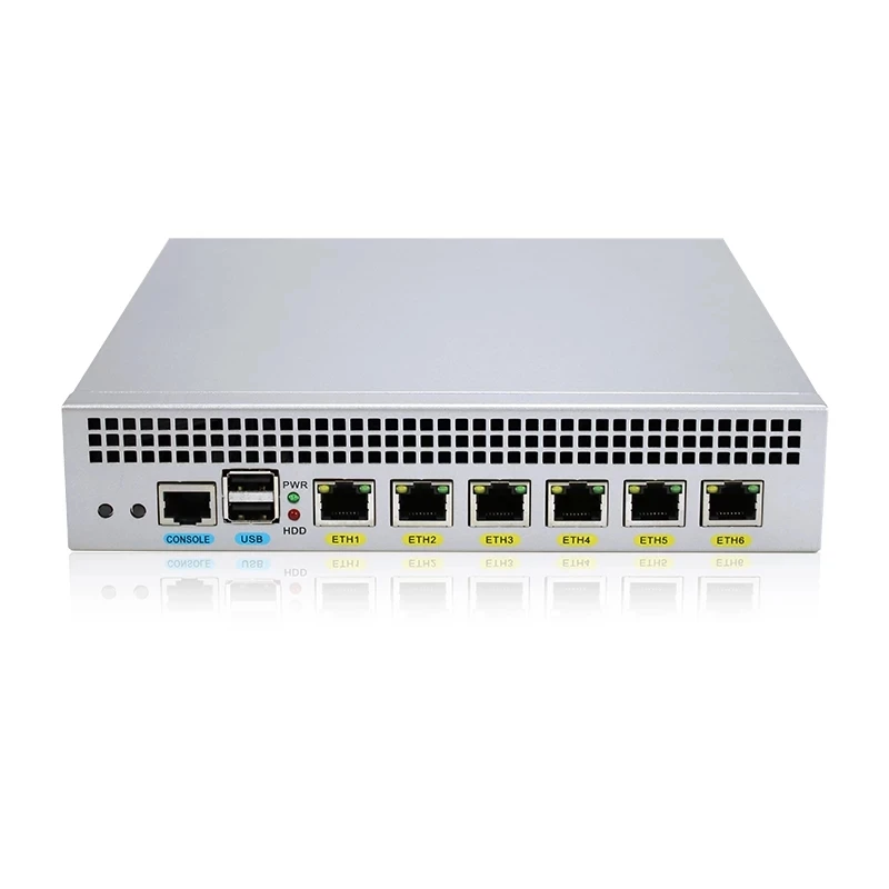 

POE PSE Fanless Router 6 Inte Gigabit LAN C eleron J4125 Quad Core Mini PC Pfsense Mikrotik VPN Security Firewall ESXI AES-NI