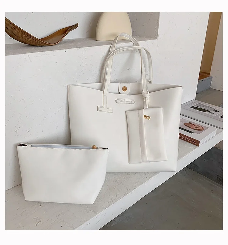 

New style Korean fashion women handbags shoulder tote bag 3 pcs set, Customized color