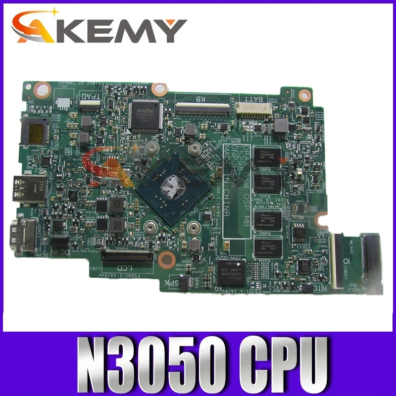 

Original Laptop motherboard For DELL 3168 Core Celeron N3050 Mainboard CN-02YV73 02YV73 15298-2 SR29H