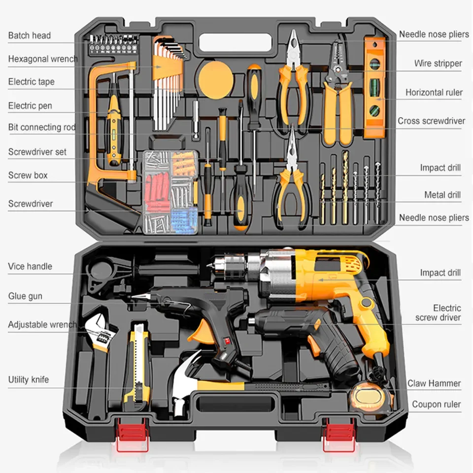 

Electrician Dedicated Waterproof Plastic Multi-function Home Hardware Tool Kit