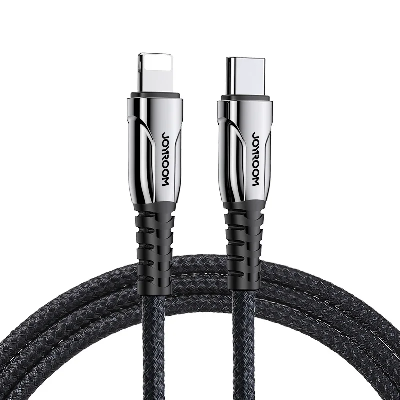 

Joyroom New USB Nylon Braided Type C PD 20W Fast Charging Zinc Alloy Data Transmission Charging Cable for iPhone