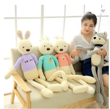 

Long leg stuffed animal bunny rabbit husky doll soft pillow cushion plush toy juguetes para peluches wholesale dropship, Picture