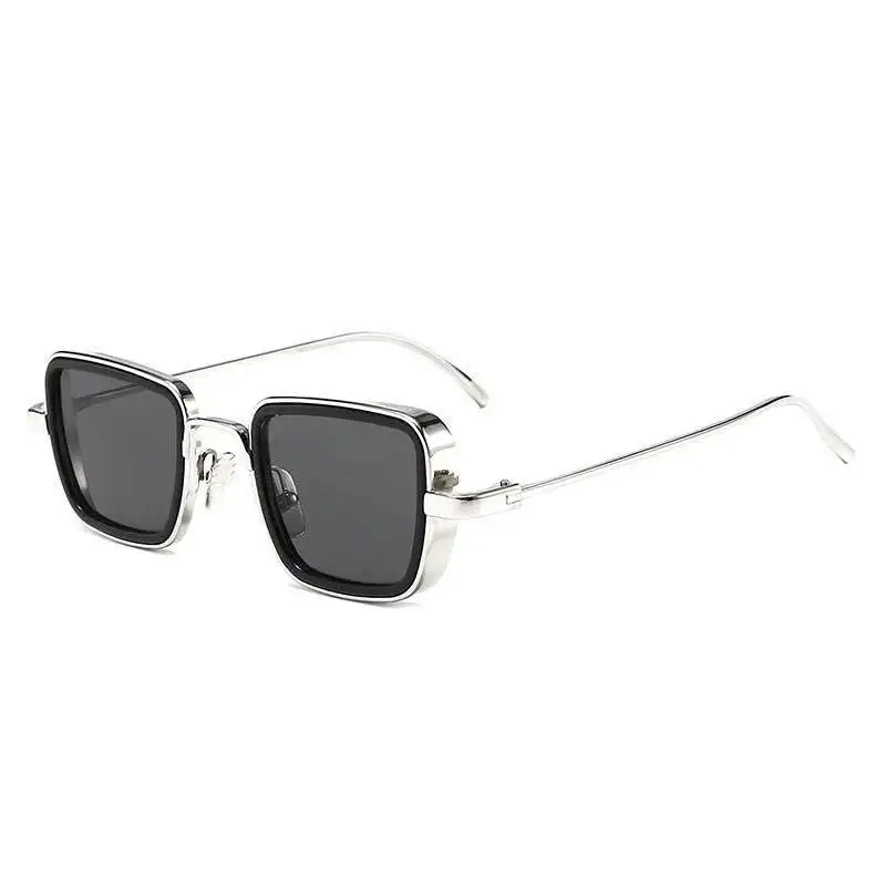 

2021 new hot sales small square men metal full rim punk sunglasses very popular in india