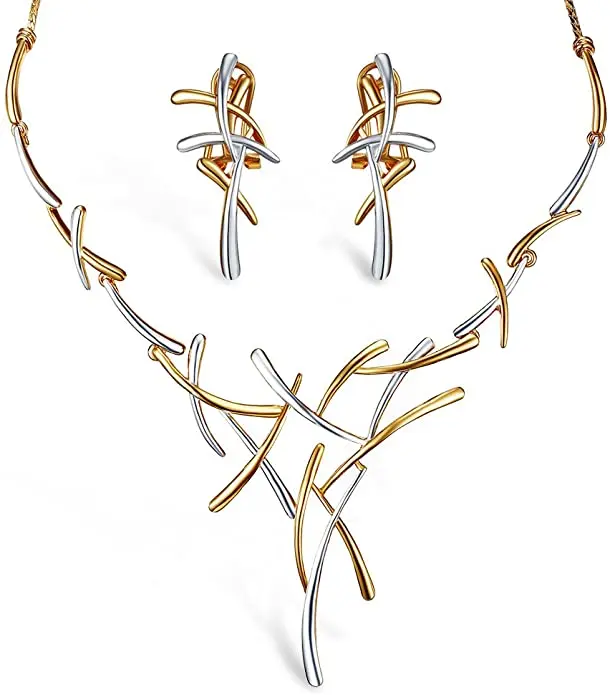 

Jewelry Set with Necklace and Earrings for Wedding Dress Bridesmaids Brides Parties or Prom