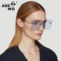 

ADE WU GY7002 2020 New Arrivals Hot Selling Vintage Unique Women Sunglasses Rimless No Frame Square Sun Glasses